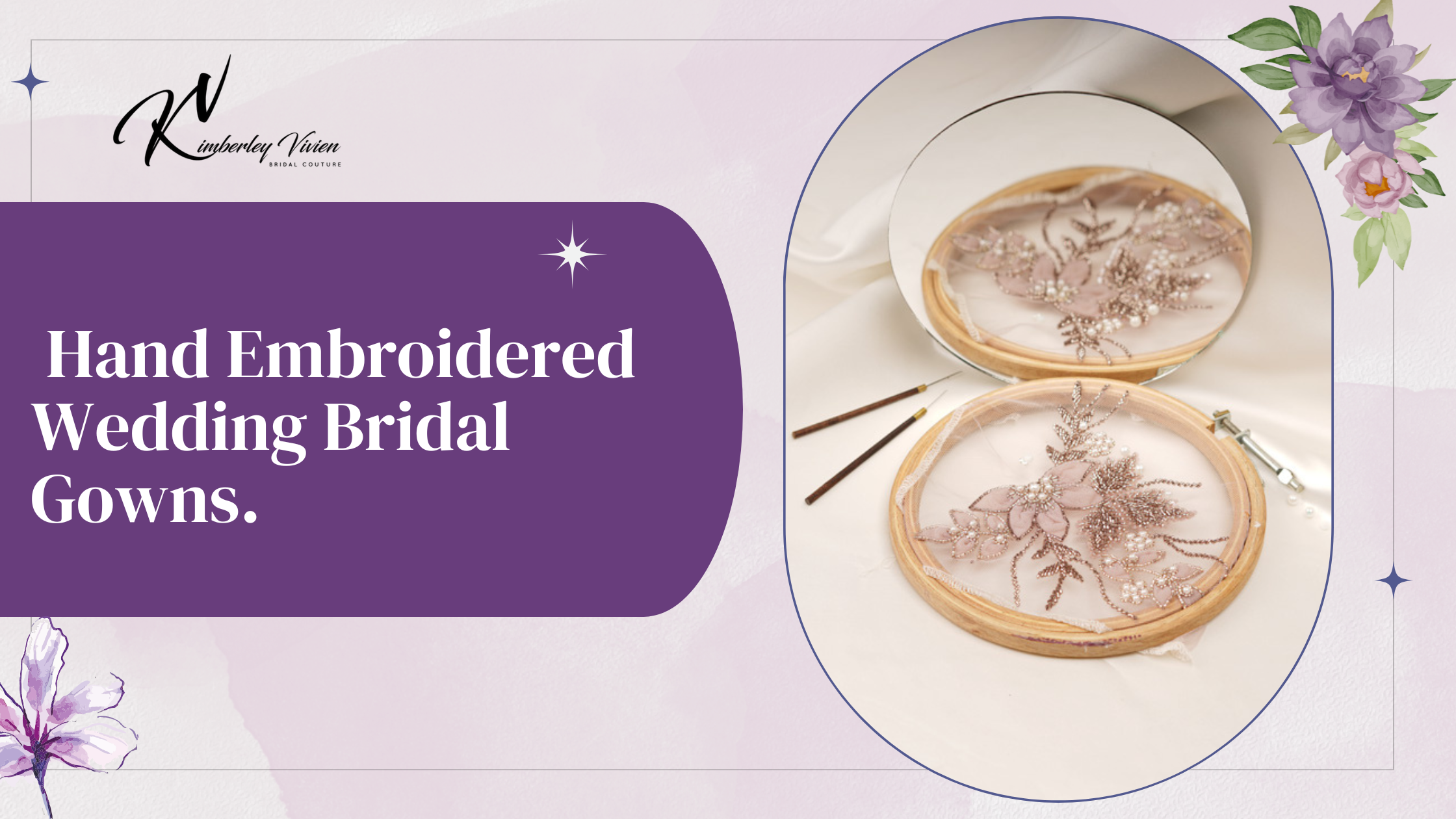 Hand Embroidered Wedding Bridal Gowns